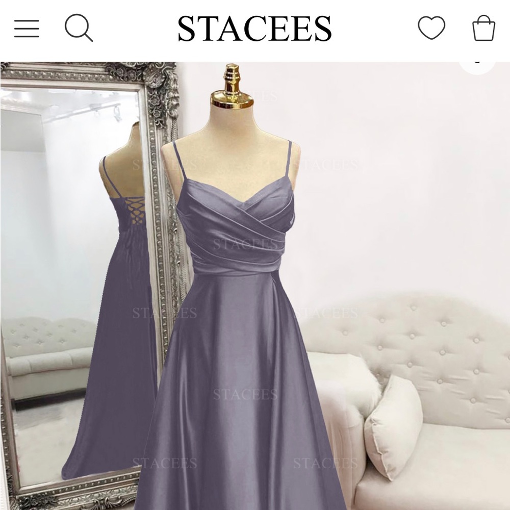 Grey prom dress